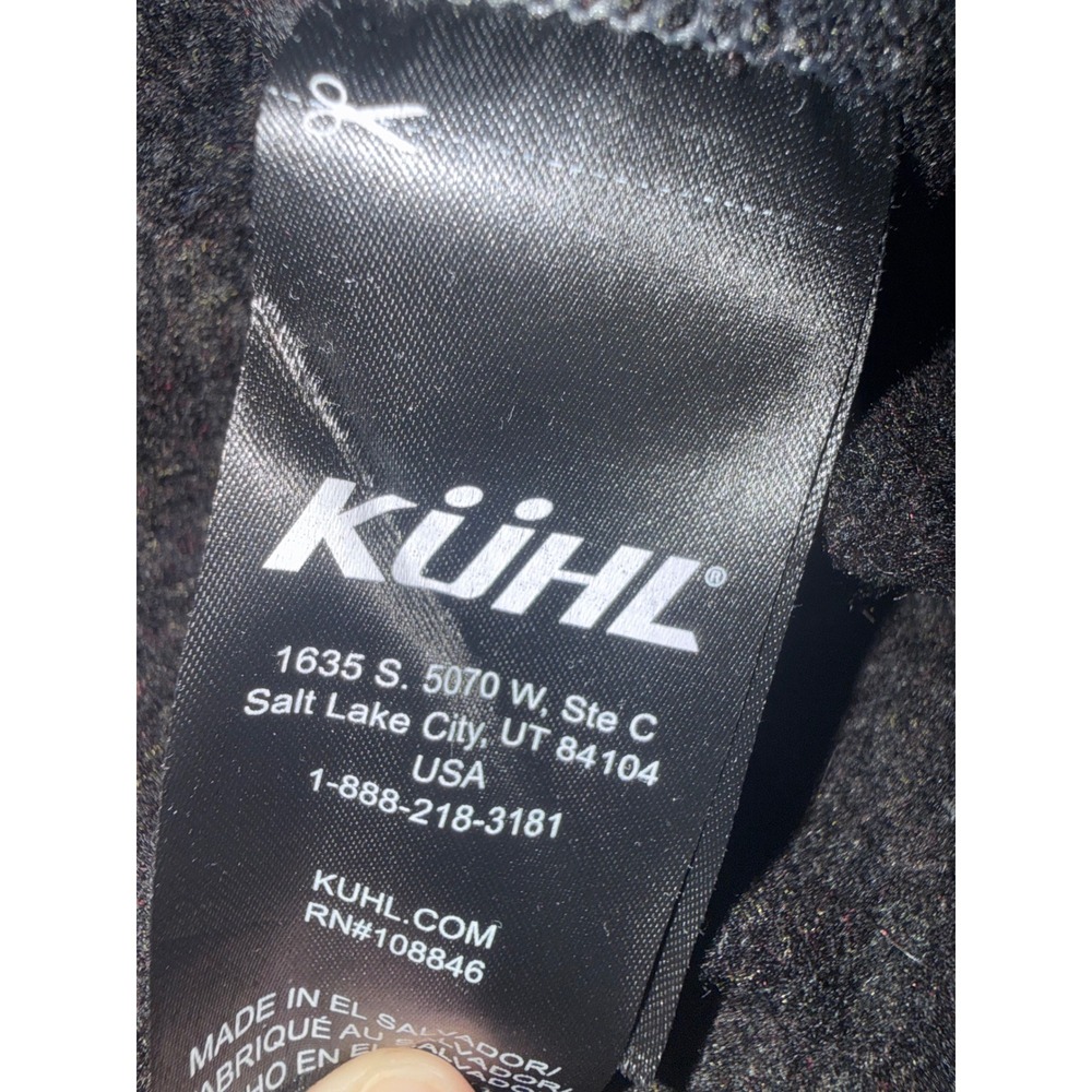 Kuhl Revel 1/4 Zip Pullover Sweater Mens XXL Black Gray Wool Blend Fleece Logo - Picture 6 of 7